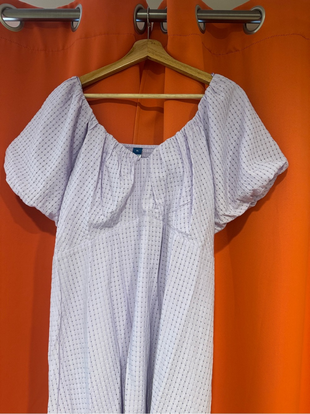Old Navy Light Lavender Puff-Sleeve Twirl Skater Dress